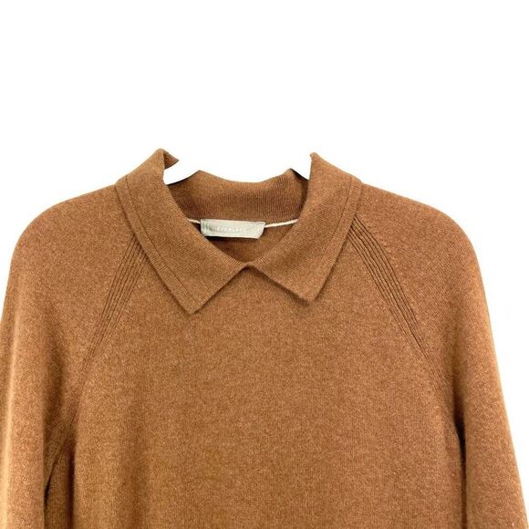 Everlane cashmere blend collared sweater top Size S caramel camel neutral‎ - Picture 3 of 10